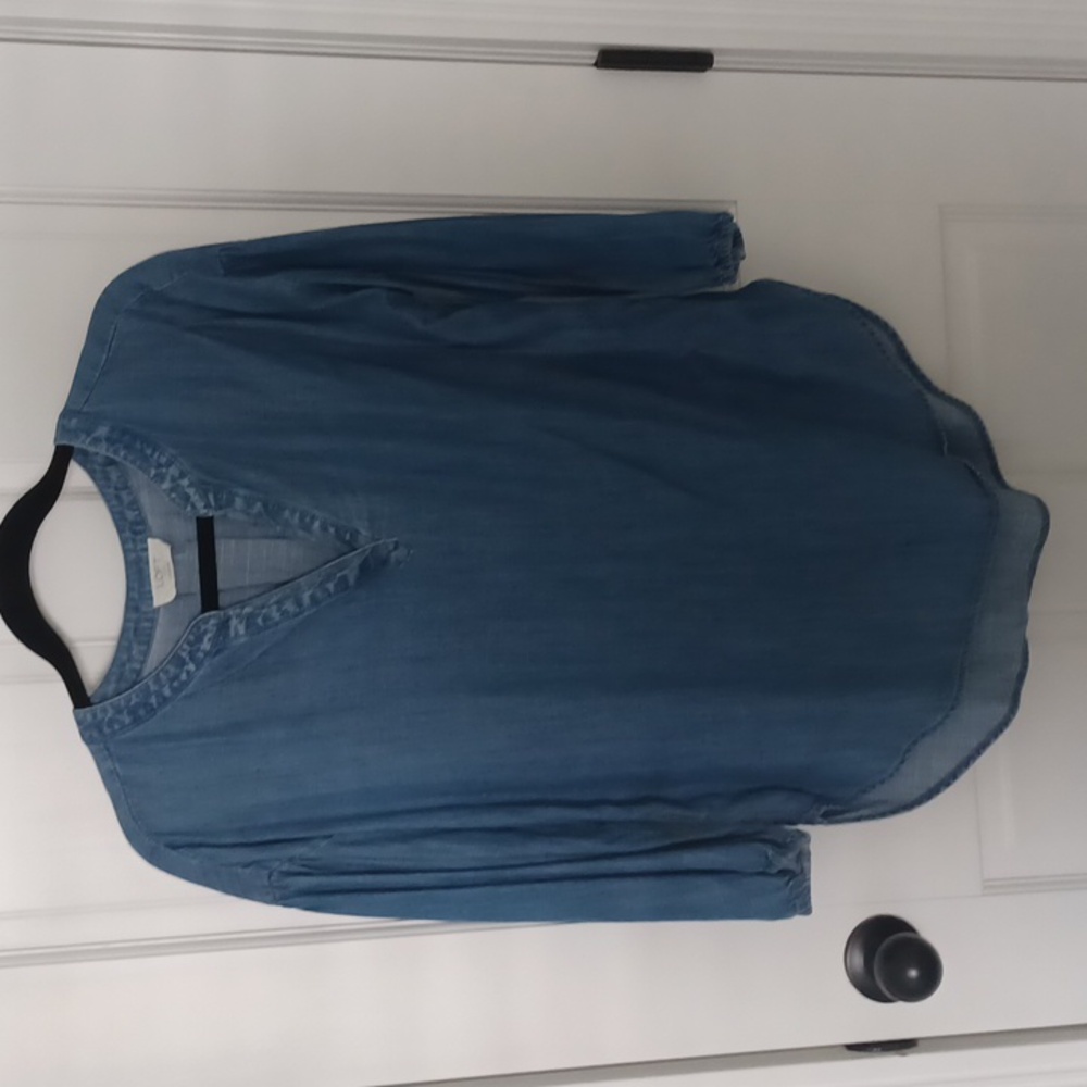 LOFT Blue Denim Tunic Top